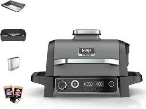 Barbecue elettrico 7 in 1, affumicatore, friggitrice ad aria, resistente alle intemperie, portatile, da esterno