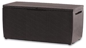 Baule da Esterno Keter Capri 123x53,5x57 cm in Resina Effetto Rattan Marrone