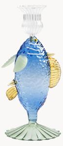 Portacandela fatto a mano in vetro borosilicato Fish