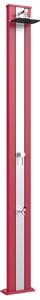 Doccia da Esterno Giardino Miscelatore e Lavapiedi Arkema Spring S Fascia Inox Cherry