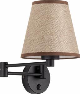 BRILAGI - Lampada da parete NUBILA 1xE27/15W/230V marrone/nero