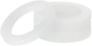Guarnizioni in silicone per soffioni doccia - Set da 5 pezzi con diametro di 20 mm - Bianco, per rubinetto e tubo