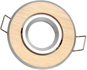 Riscaldatori a infrarossi, faretti da incasso, attacco MR11 (35 mm), forma circolare, inclinabili, alluminio, finitura oro spazzolato