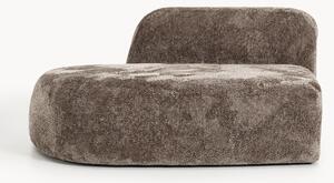 Chaise longue in teddy bouclé Wolke