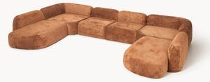 Divano componibile XL in teddy bouclé Wolke