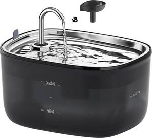 Rubinetto silenzioso per gatti - 2,5 l - illuminazione a LED - senza BPA - 2 filtri - facile da pulire