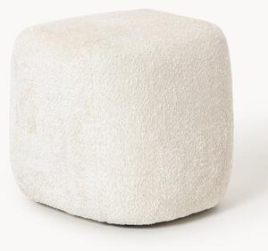 Pouf alto in teddy bouclé Wolke