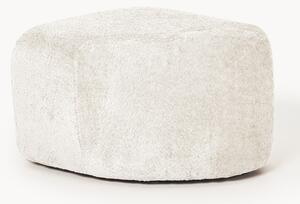 Pouf ovale in teddy bouclé Wolke