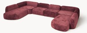 Divano componibile XL in teddy bouclé Wolke