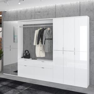 Armadio aperto guardaroba componibile cabina 273xH193 bianco Chobs-11