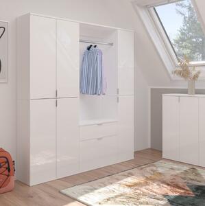 Armadio aperto guardaroba componibile cabina 152xH193 bianco Chobs-9