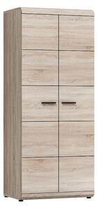Armadio battente guardaroba 2 ante 80xH194 rovere chiaro Nature