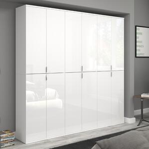 Armadio guardaroba componibile cabina 12 ante 183xH193 bianco Chobs-6