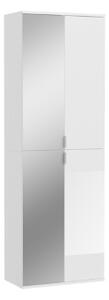 Armadio guardaroba componibile cabina 4 ante specchio 60xH193 bianco Chobs-3