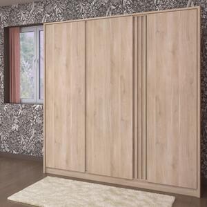 Armadio battente guardaroba 3 ante 185xH203 cm rovere Kung-Fu