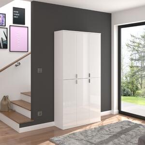 Armadio guardaroba componibile cabina 6 ante 91xH193 bianco Chobs-1