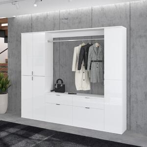 Armadio aperto guardaroba componibile cabina 212xH193 bianco Chobs-10
