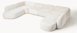 Divano componibile XL in teddy bouclé Wolke