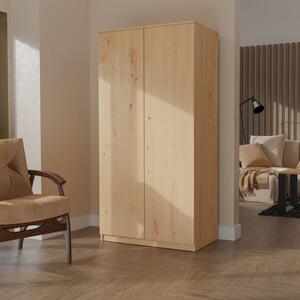 Armadio guardaroba 2 ante battenti 90xH180 rovere oldwook Liam