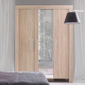 Armadio guardaroba 3 ante specchio 150xH201 rovere Yuma