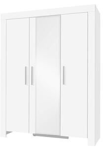Armadio guardaroba 3 ante specchio 150xH201 bianco Yuma