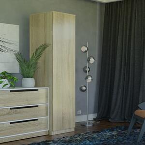 Armadio battente guardaroba 1 anta 50xH180 cm rovere Owen