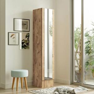 Armadio battente guardaroba 1 anta colonna ingresso 36xH180 cm rovere Caius