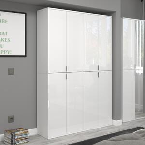 Armadio guardaroba componibile cabina 8 ante 122xH193 bianco Chobs-2