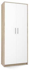 Armadio ufficio moderno 2 ante 74xH180 cm bianco rovere Mali