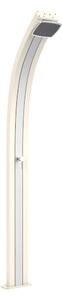 Doccia Solare da Esterno Giardino 25L Miscelatore Arkema Spring Fascia Inox Bianco Crema