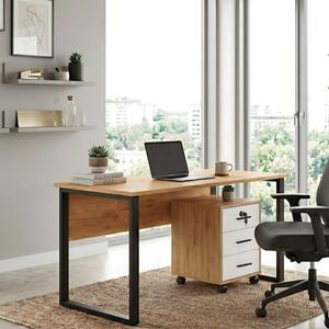 Arredo ufficio moderno completo rovere bianco Vertice-8