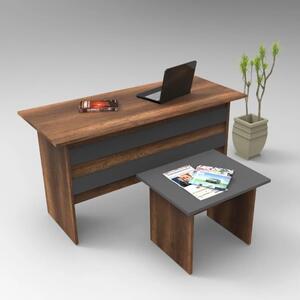 Arredo ufficio moderno scrivania tavolino rovere scuro antracite Task