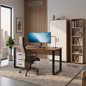 Arredo ufficio moderno completo rovere bianco Vertice-10