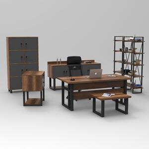 Arredo ufficio moderno completo rovere scuro Wonder-5