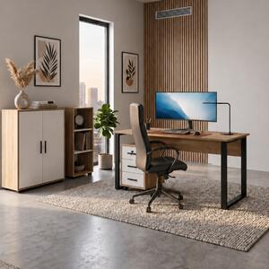 Arredo ufficio moderno completo rovere bianco Vertice-9