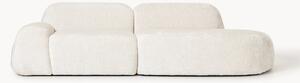 Chaise longue componibile 3 posti in teddy bouclé Wolke
