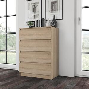 Cassettiera moderna 4 cassetti 70xH97 rovere Connor