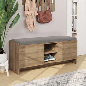 Cassapanca scarpiera moderna 110xH43 cm ingresso quercia Flip