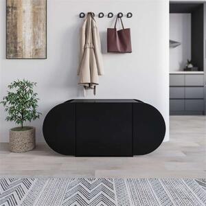 Cassapanca scarpiera 90xH46 cm 3 ante ingresso antracite Korbin