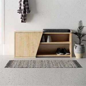 Cassapanca scarpiera moderna 105xH47 ingresso cuscino rovere Derby