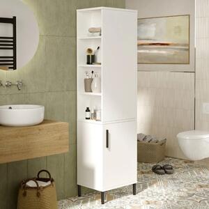 Colonna bagno moderna a terra 2 ante 45xH174 cm bianco Tower