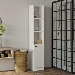 Colonna bagno moderna 1 anta 2 ripiani salvaspazio 60xH87 bianco Towel