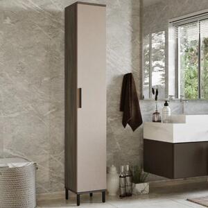 Colonna bagno moderna a terra 1 anta 30xH184 cm visone beige Elias