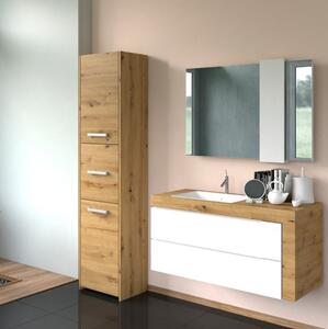 Colonna bagno moderna 3 ante 40xH170 rovere oldwook Bliss