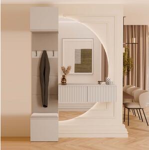 Colonna appendiabiti mobile ingresso moderno 50xH238 cm beige Berlino