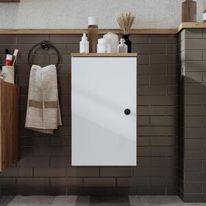 Colonna bagno bassa sospesa 1 anta 35xH60 cm rovere bianco Ocean