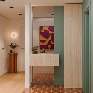 Colonna mobile ingresso moderno 50xH238 cm rovere Berlino