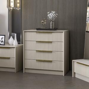 Comò cassettiera moderna camera da letto 72xH77 cm beige Dalton