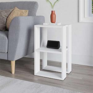 Comodino moderno design libreria 34xH55 bianco Cesar