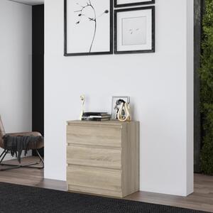Comò moderno 3 cassetti 70xH75 rovere Daniel
